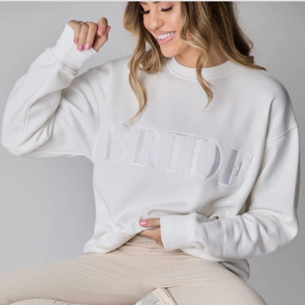 White Bride Sweatshirt and NWT Bride Socks